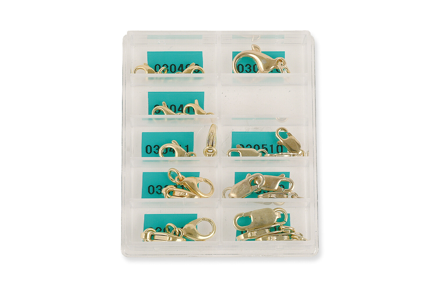 ASSORTIMENT DE 20 FERMOIRS Á GACHETTE PL.OR