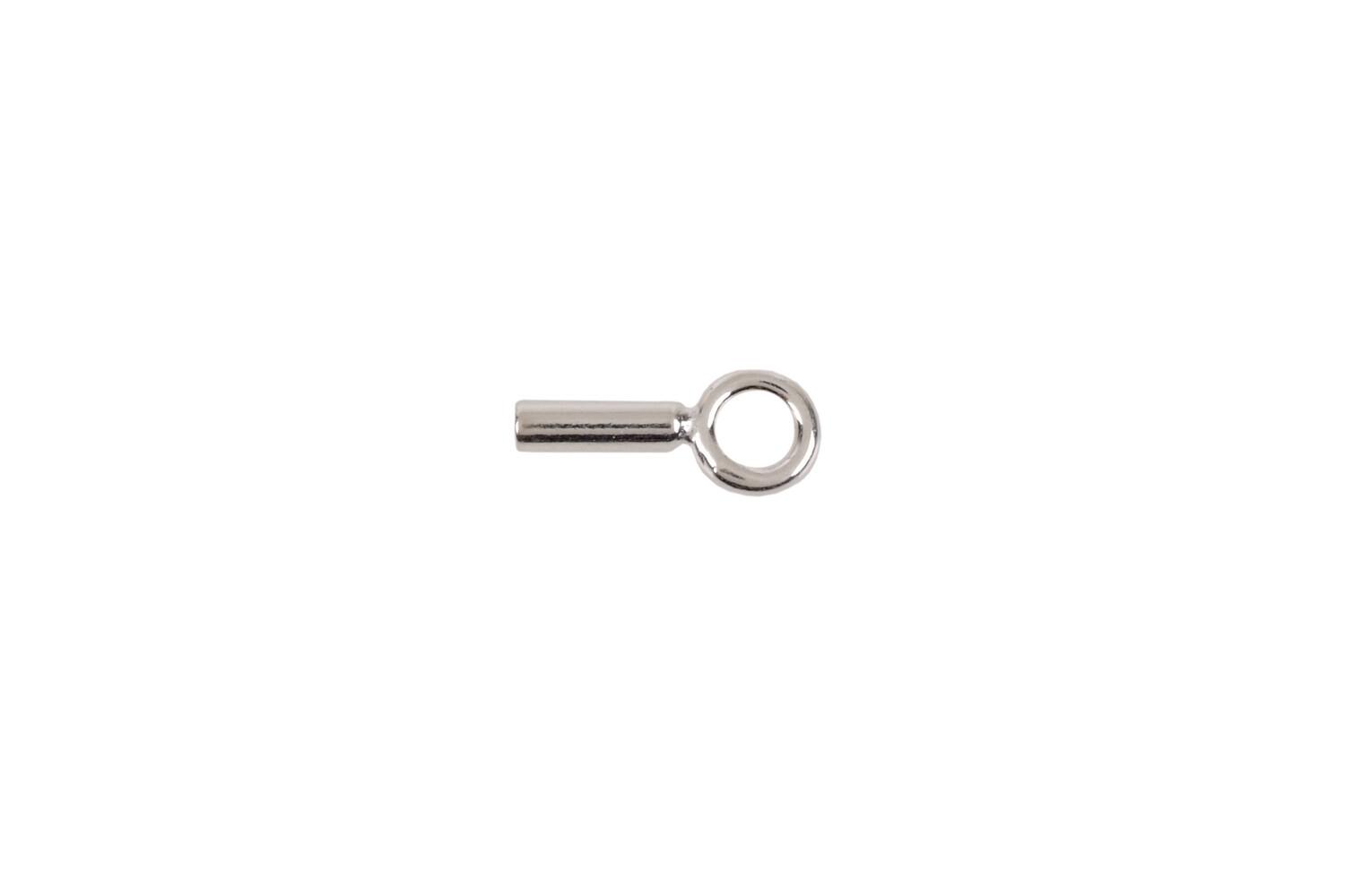 Embout rond argent pour cable 0.5 mm