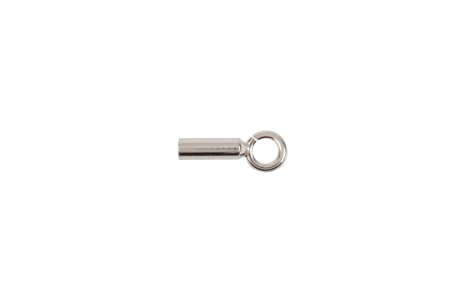 Embout rond argent pour cable 0.9 mm