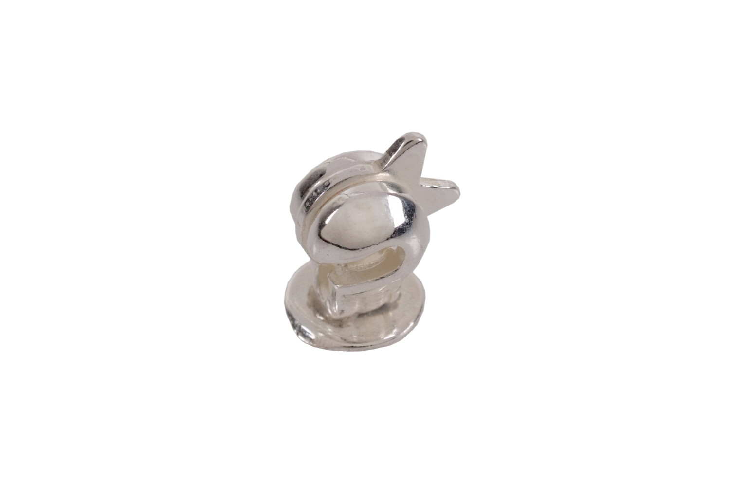 Fermoir boule sur plaque argent