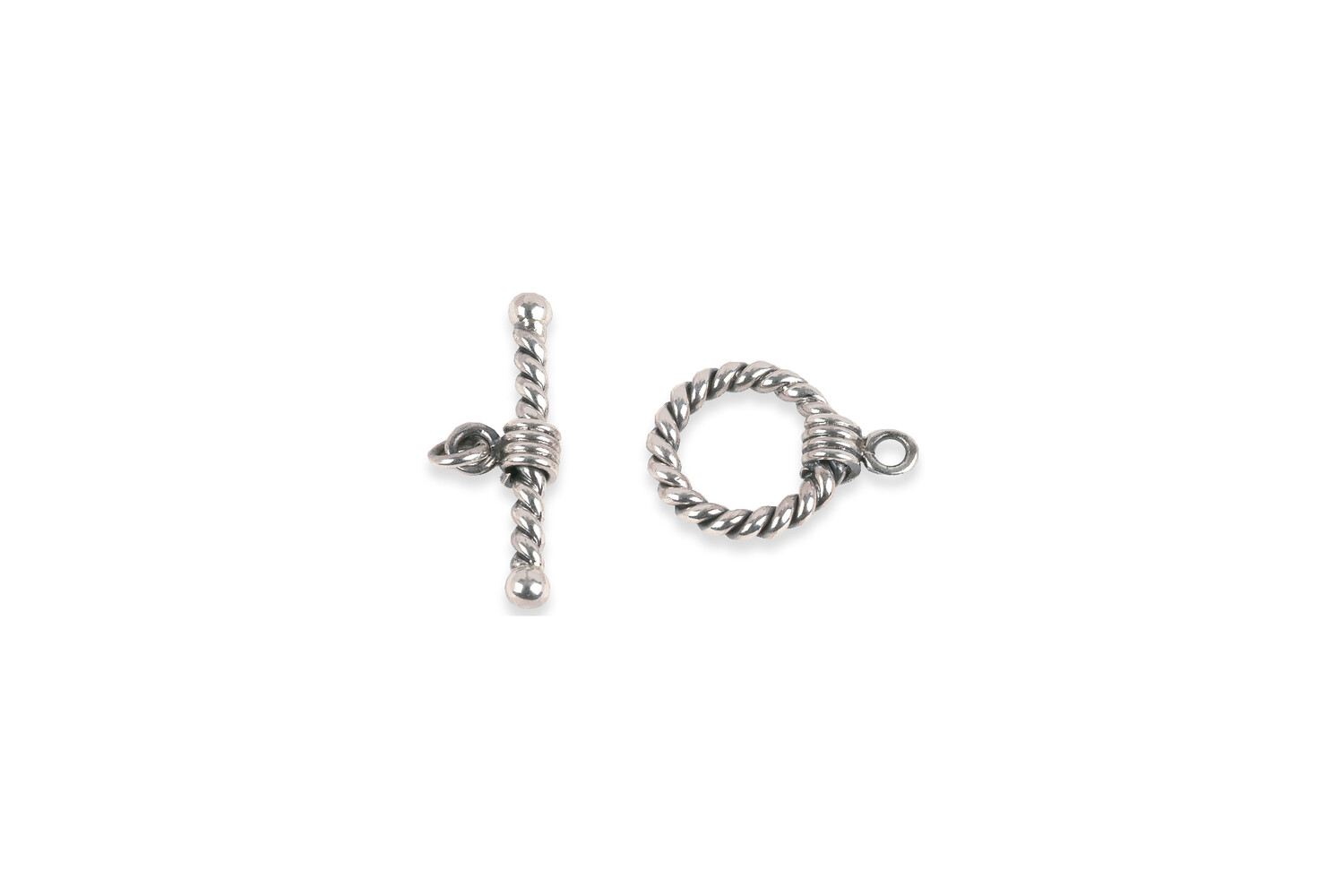Barrette torsadée avec huit en argent