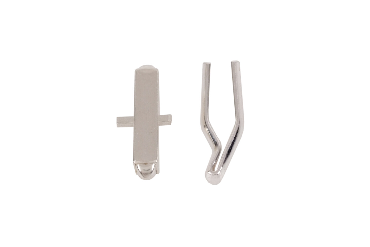 Mécanisme de bouton de manchette léger complet argent