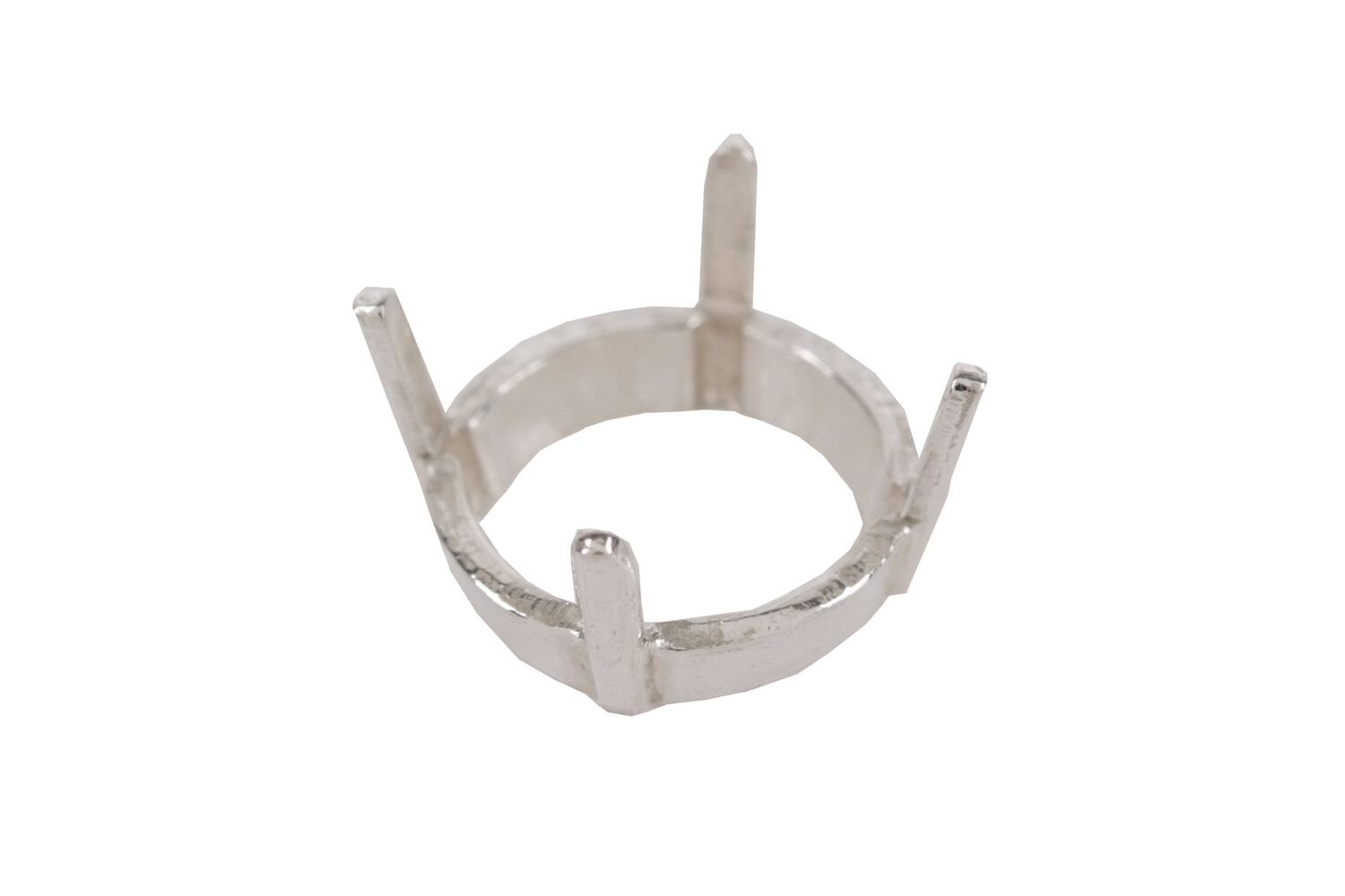 Chaton 4 griffes obliques argent 8.0 mm