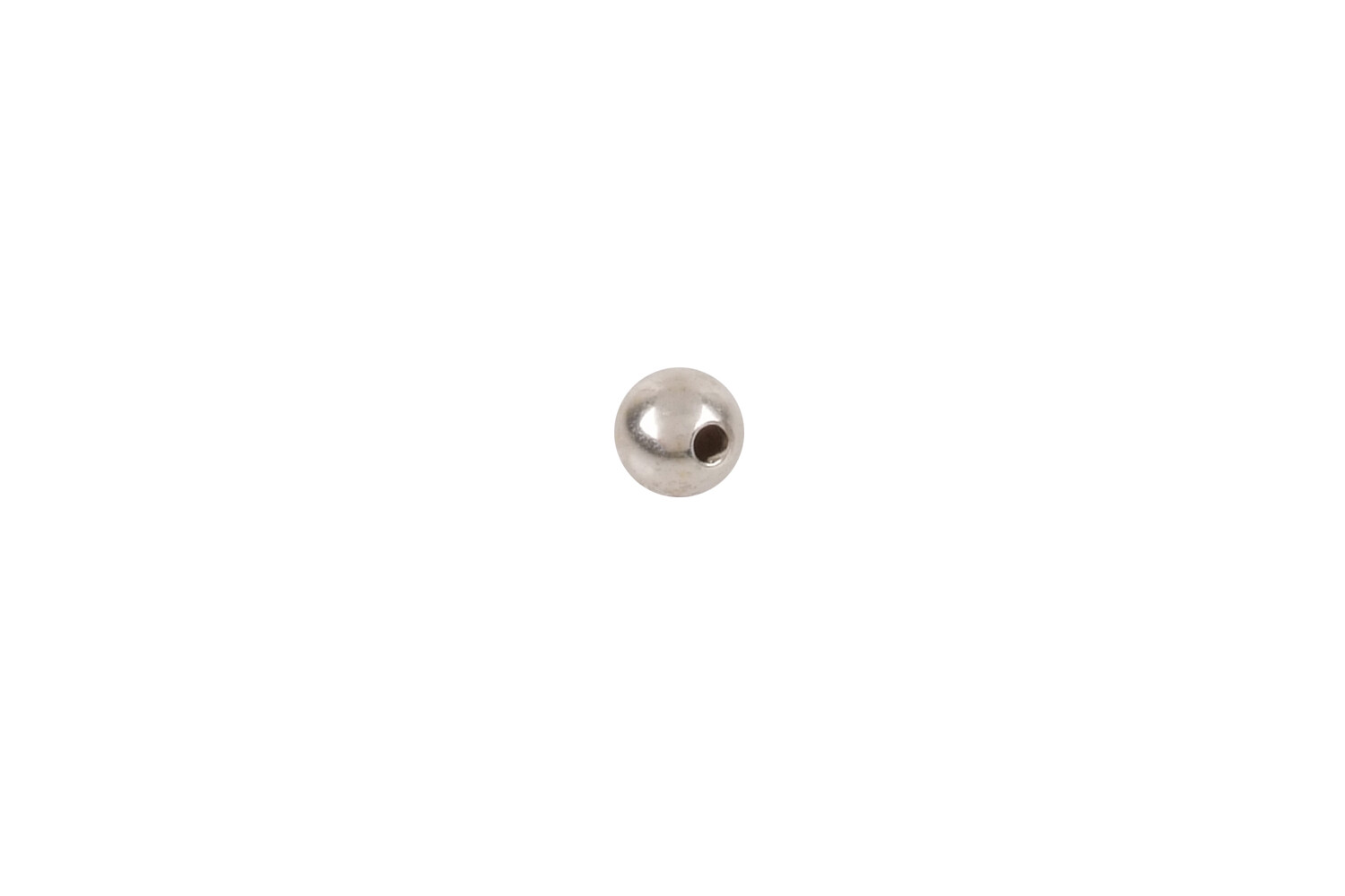 Perle argent 1 trou 3.0 mm