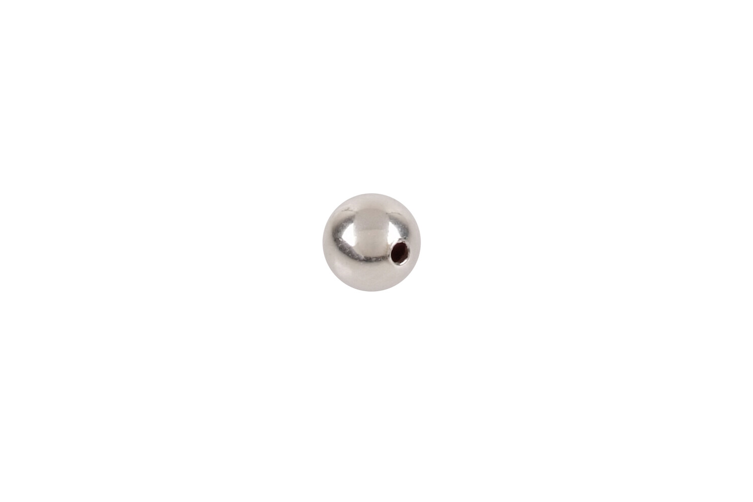 Perle argent 1 trou 4.0 mm