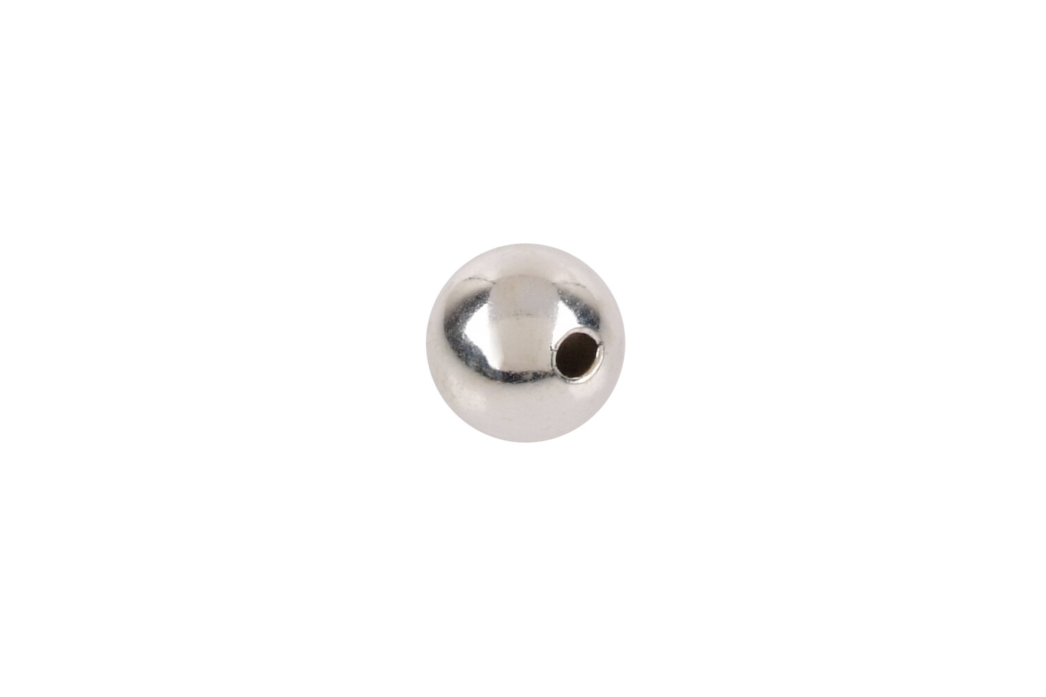 Perle argent 1 trou 6.0 mm