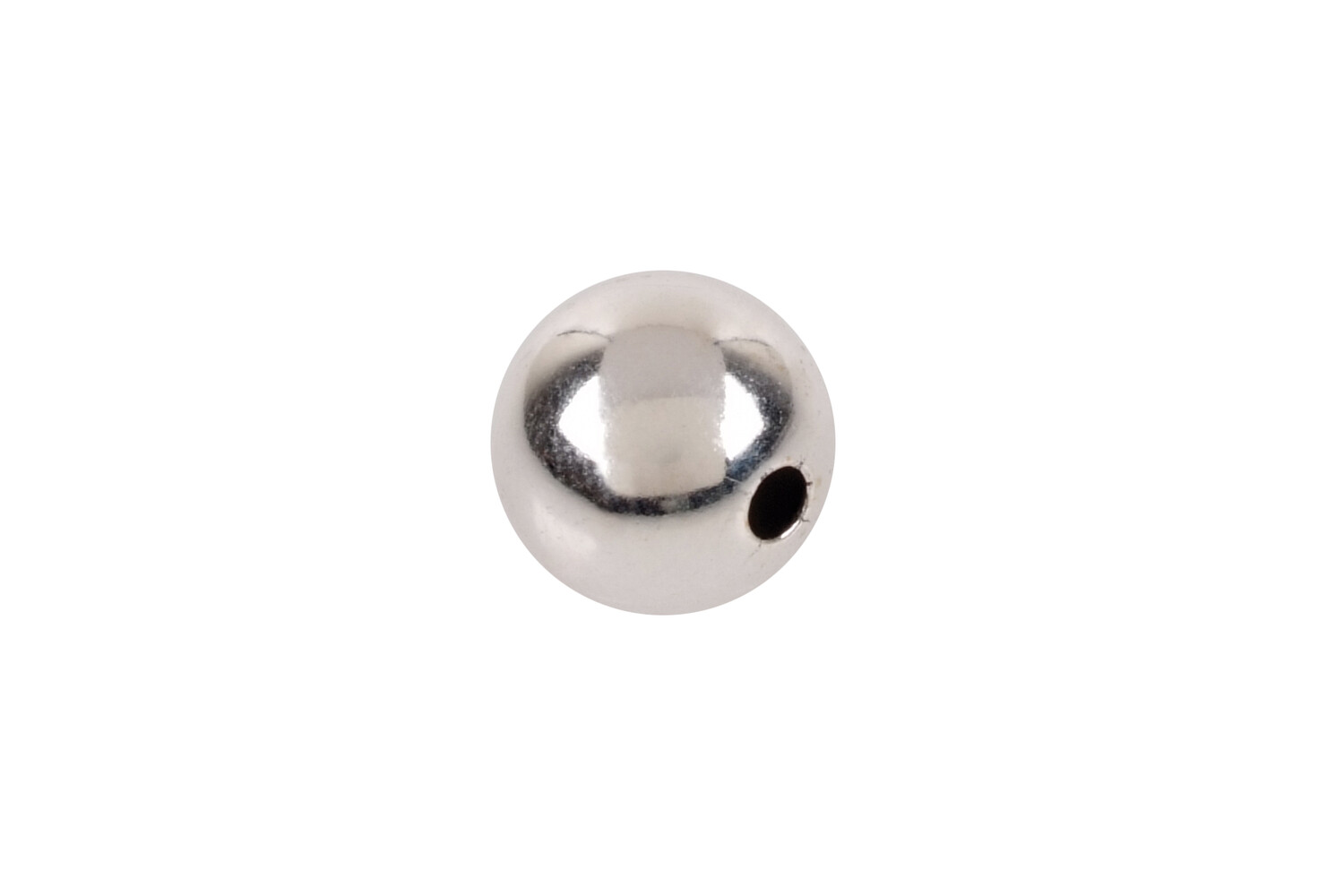 Perle argent 1 trou 8.0 mm