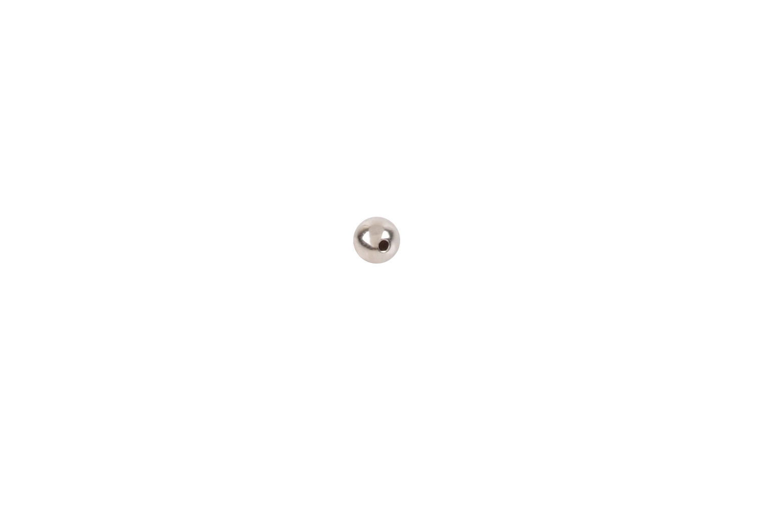 Perle percée argent 2.0 mm