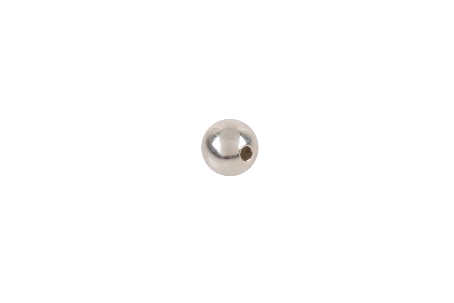 Perle percée argent 4.0 mm