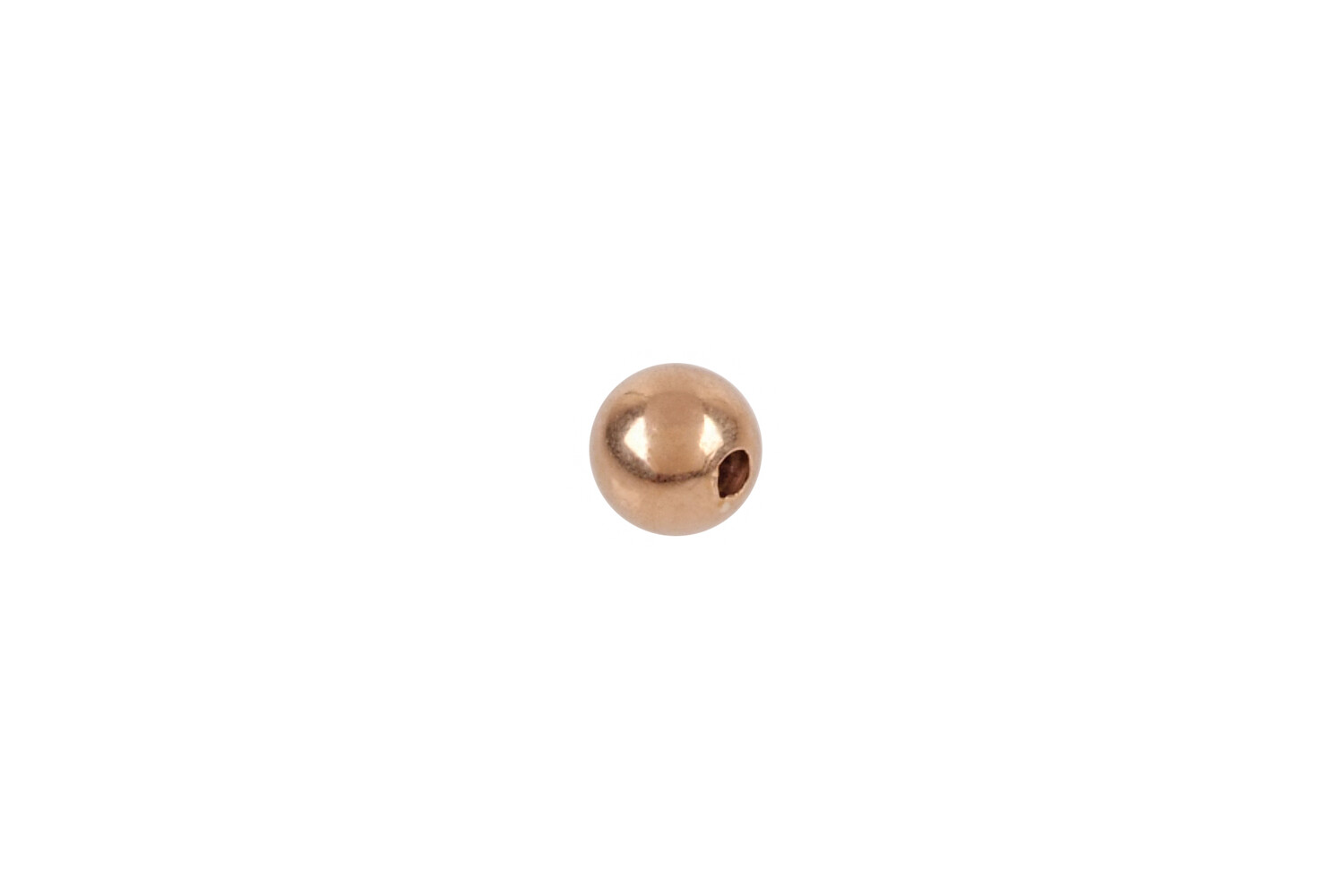 Perle percée argent doré rose 3.0 mm