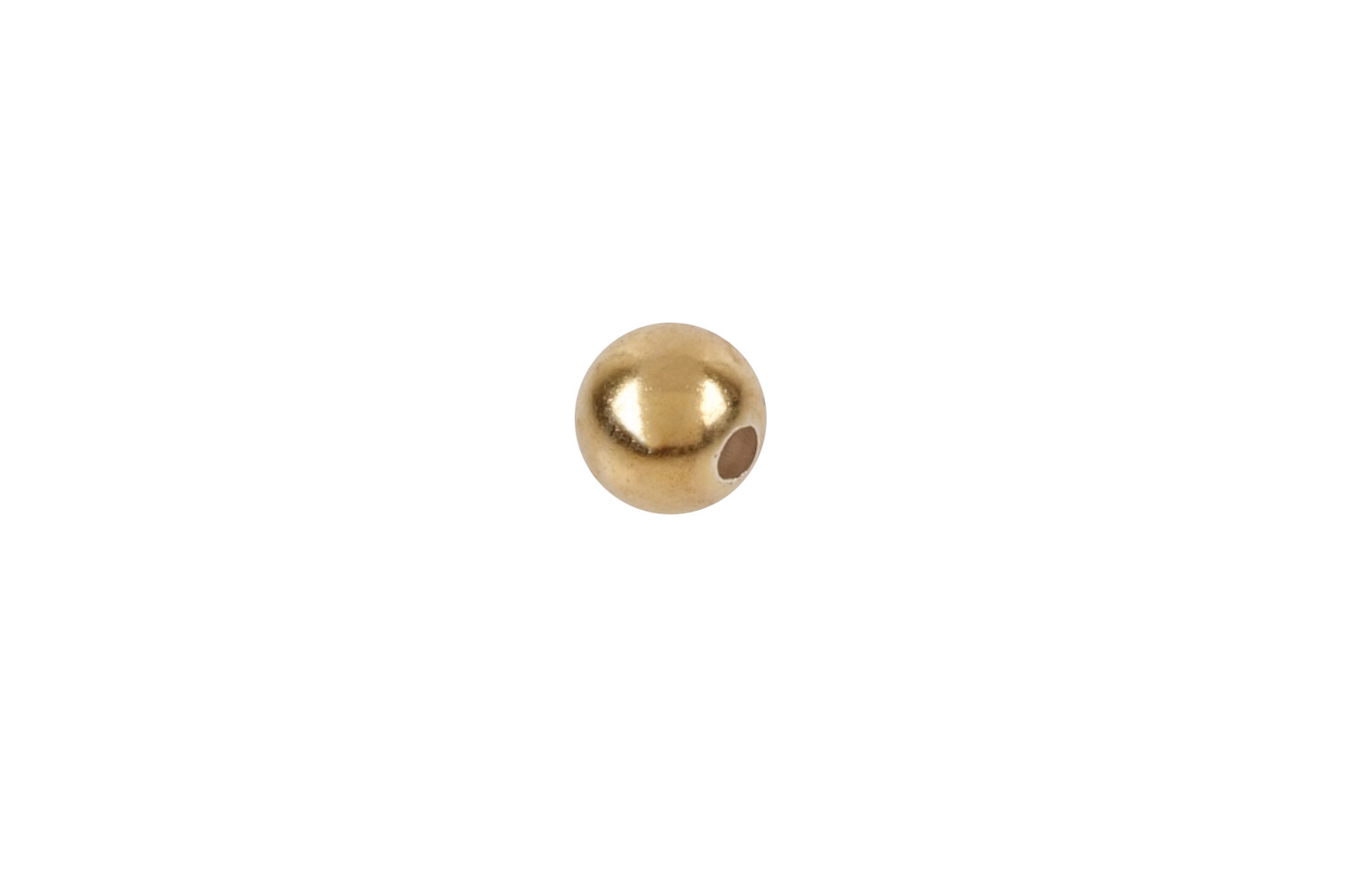 Perle percée argent doré rose 4.5 mm