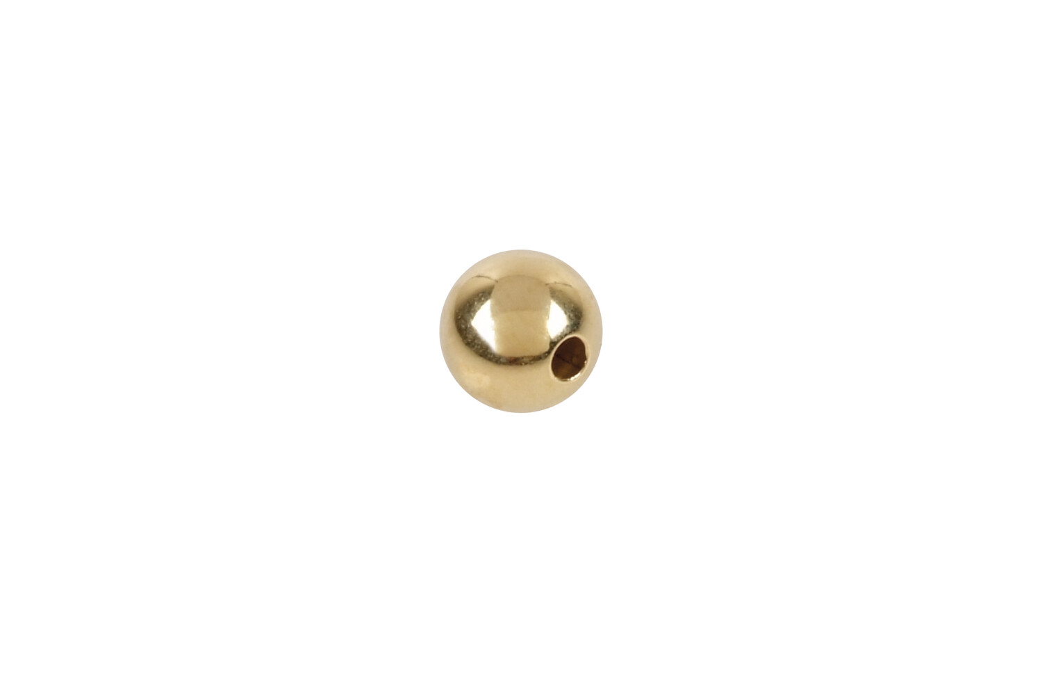 Perle percée argent doré rose 5.0 mm