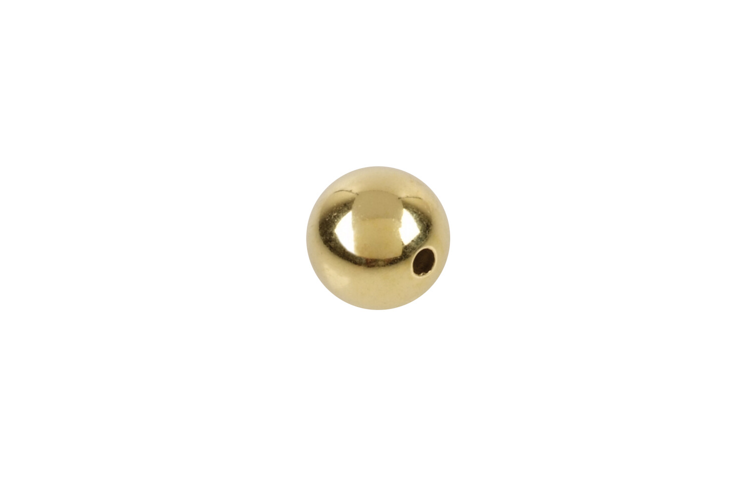 Perle percée argent doré rose 6.0 mm