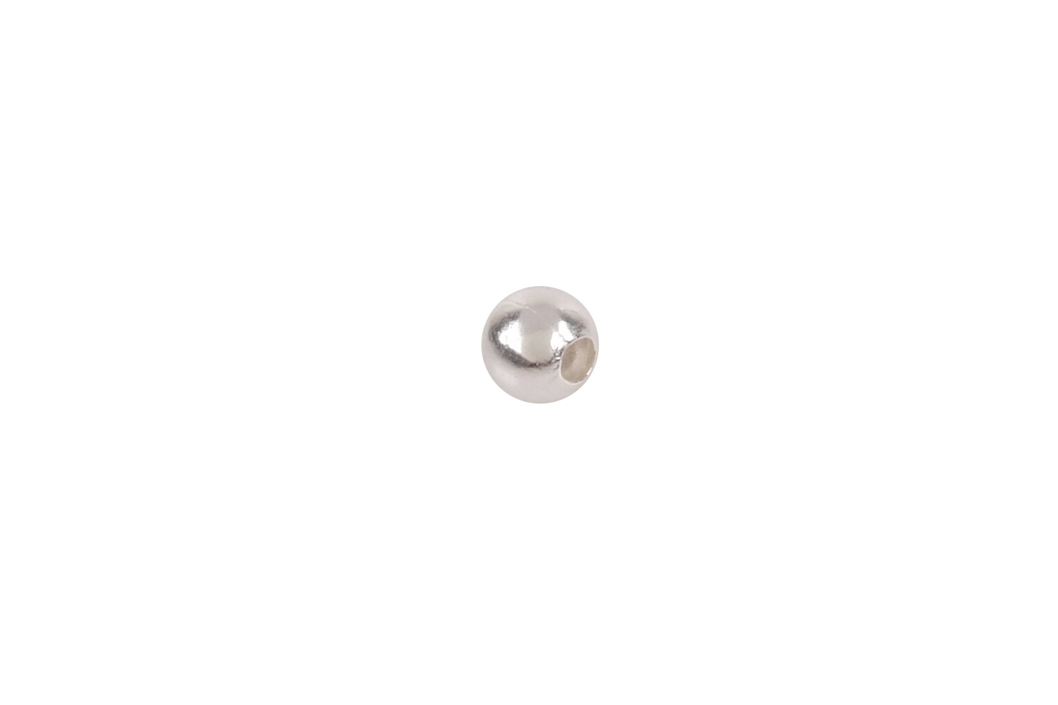 Perle percée légère argent 3.5 mm