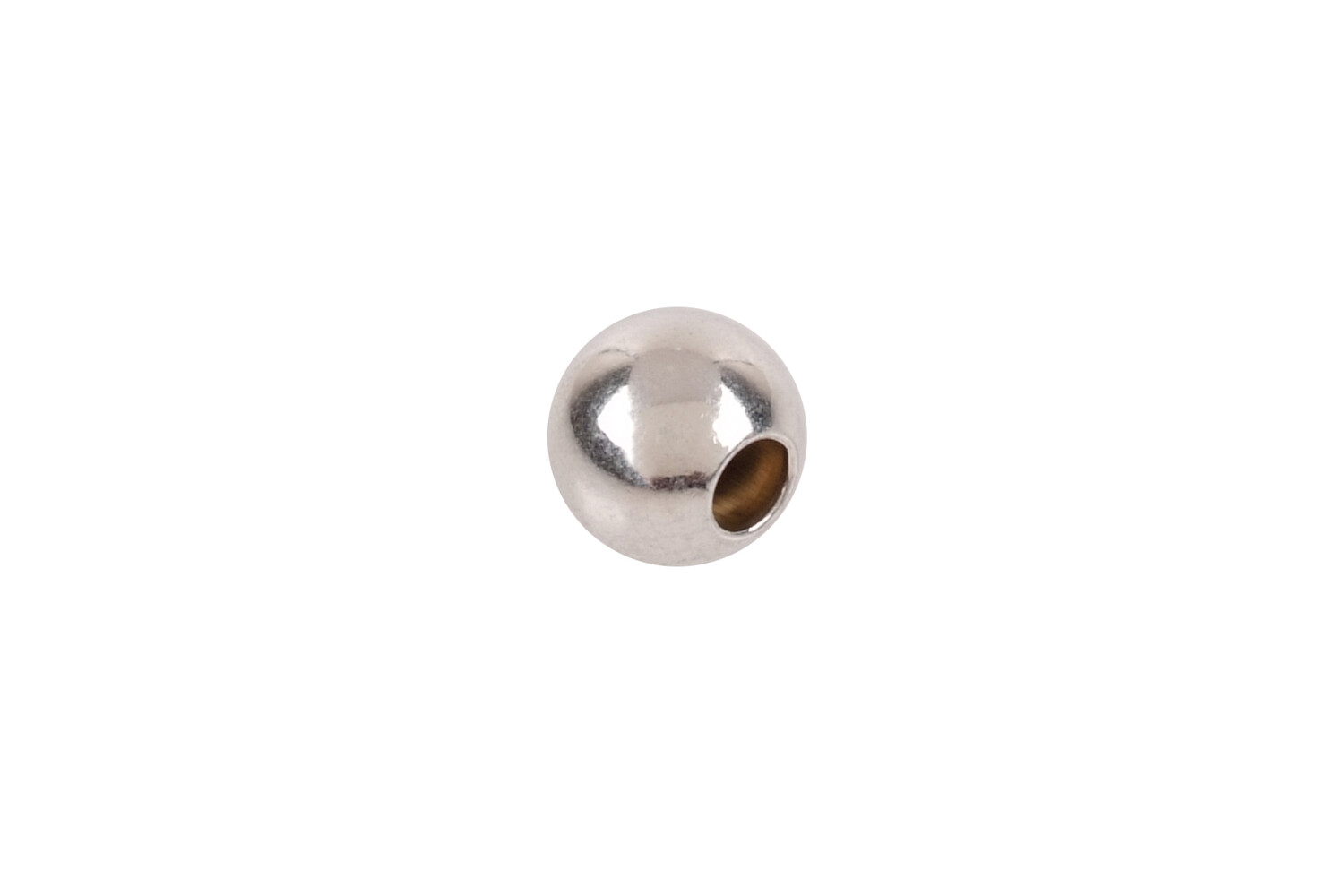 Perle gros perçage argent 6.0 mm