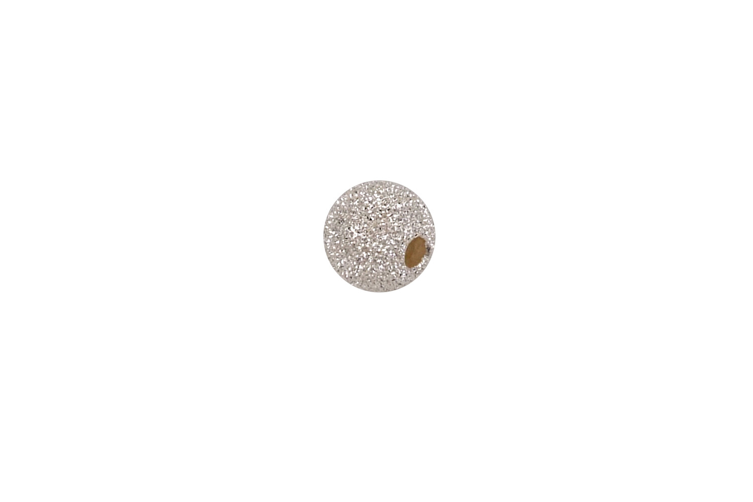 Perle argent diamantée percée 5.0 mm