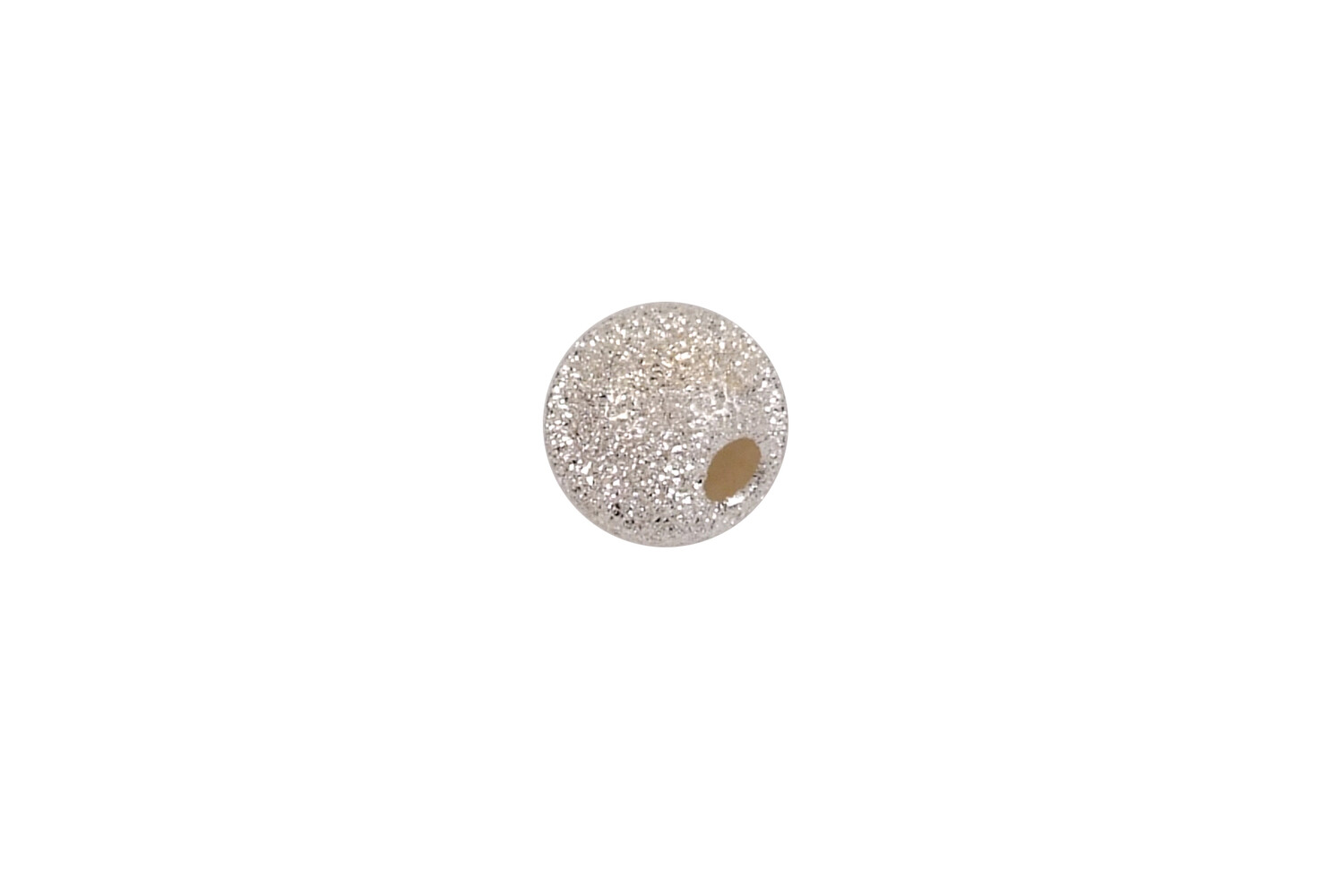 Perle argent diamantée percée 6.0 mm