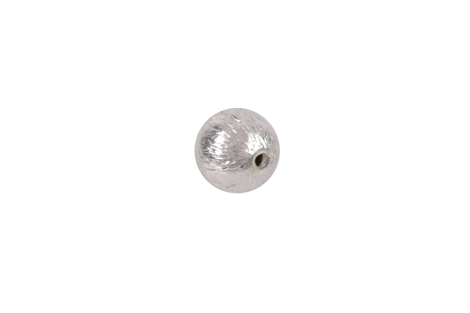 Perle argent aspect givré percée 6.0 mm