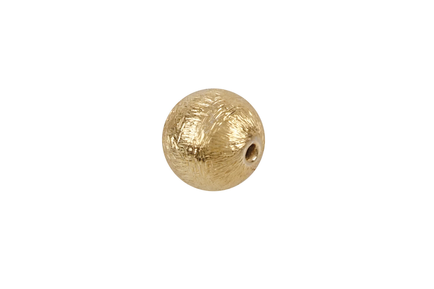 Perle argent aspect givré percée 8.0 mm