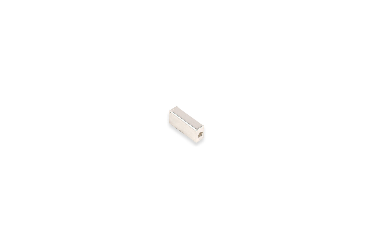 Entretoise rectangle argent 8.4 x 3.9 x 2.4 mm