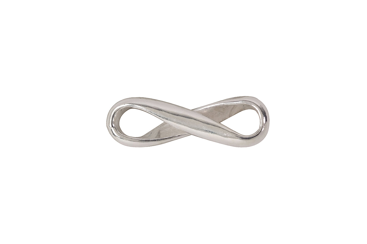 Entretoise maille infinity argent 14.0 mm
