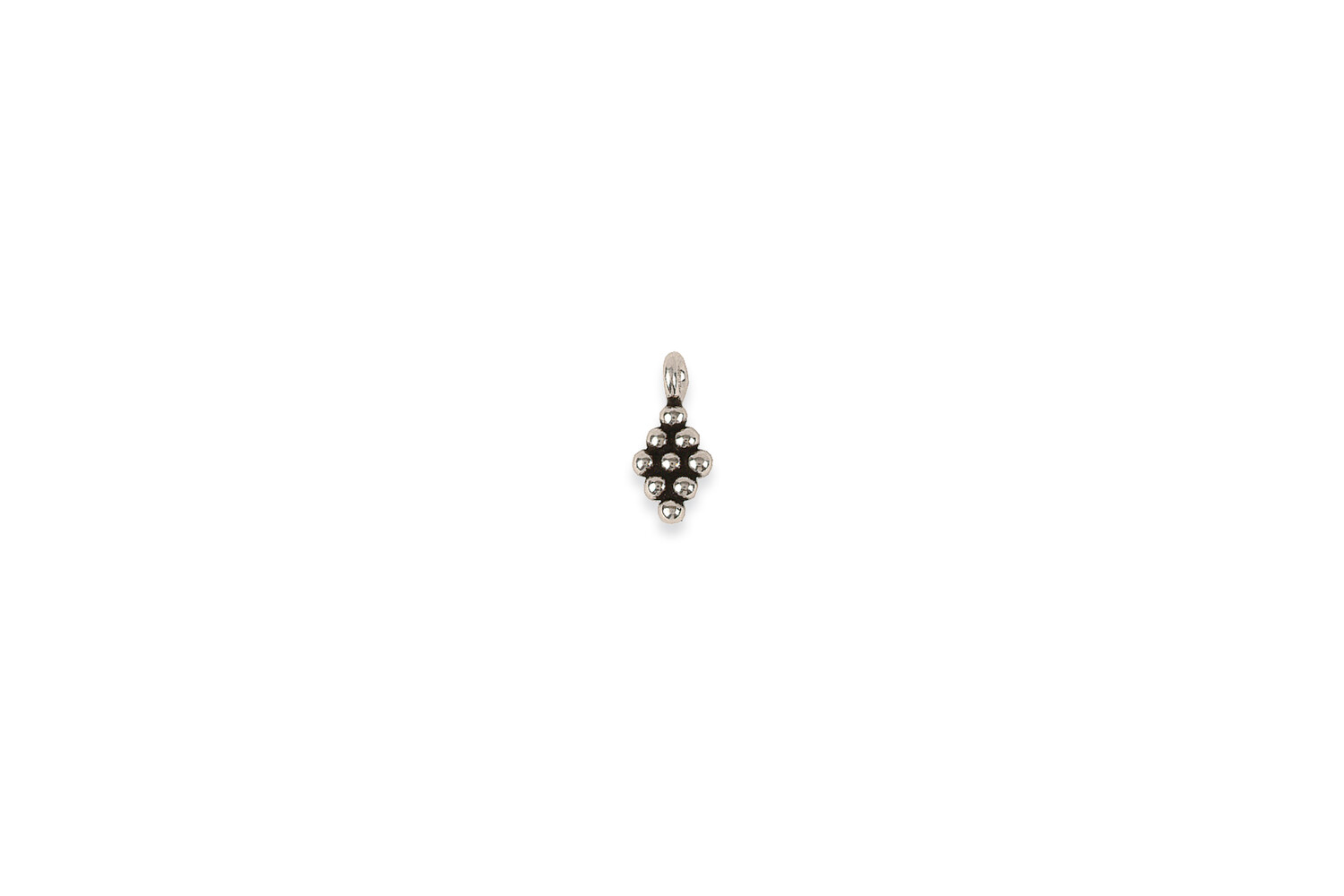 Pendentif losange argent oxydé 6.1 mm