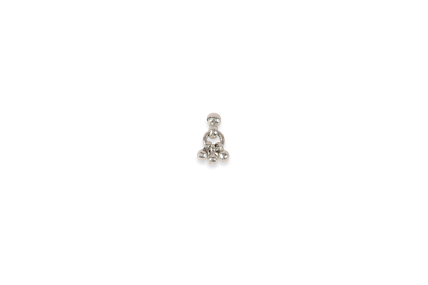 Pendentif aaneau/bille argent oxydé 5.2 mm