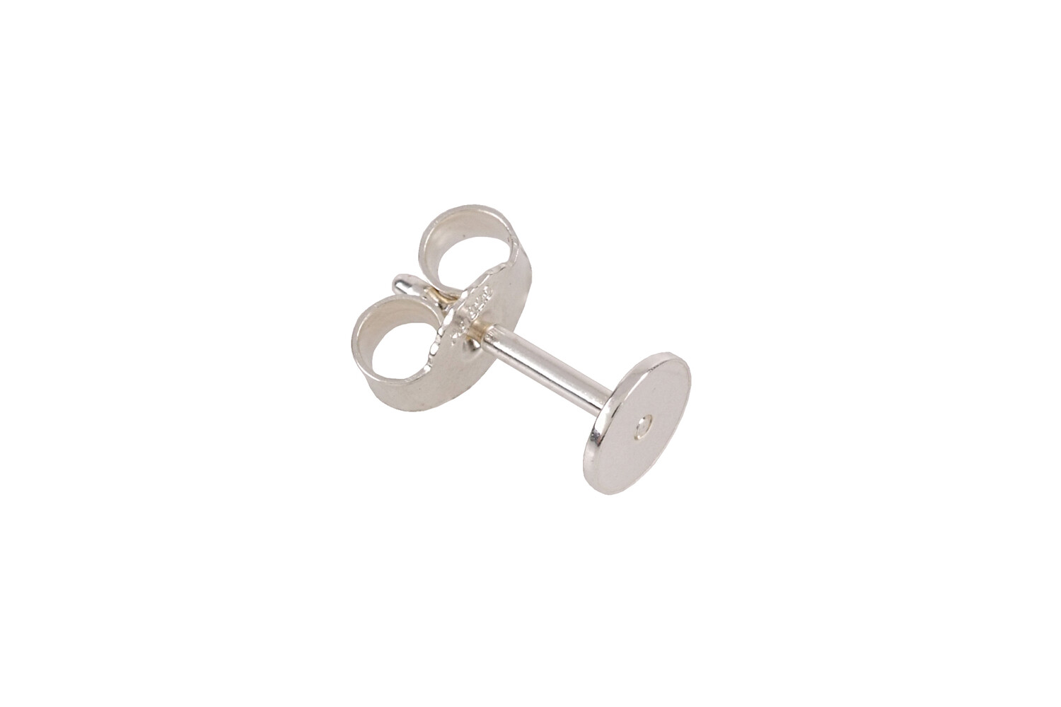 Boucles d'oreille avec plaque argent 5.0 mm