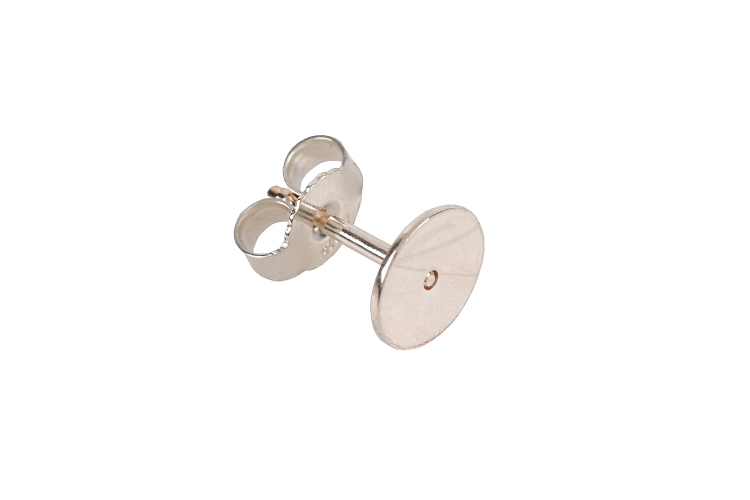 Boucles d'oreille avec plaque argent 7.0 mm