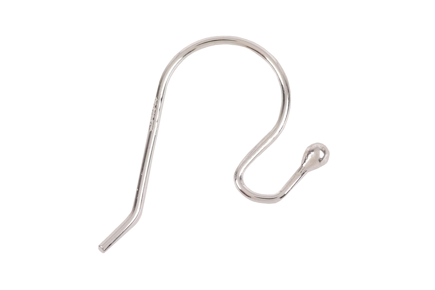 Crochet d'oreille argent avec bille
