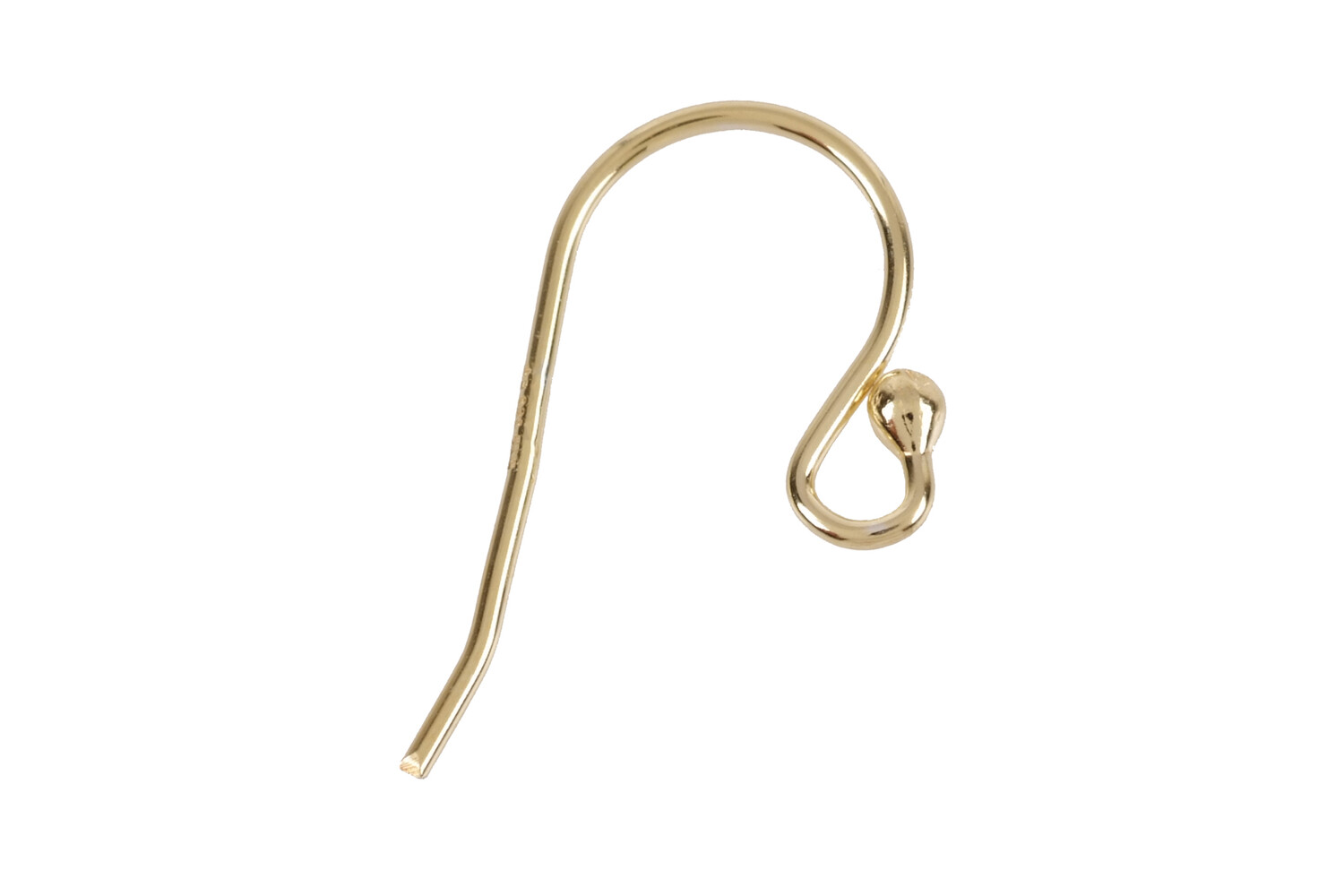 Crochet d'oreille argent doré avec bille