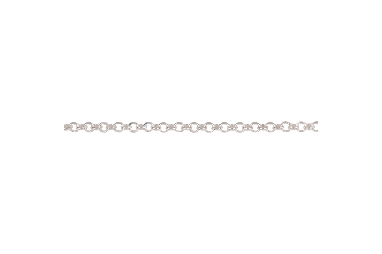 Chaine jasseron taillé argent 2.1 mm