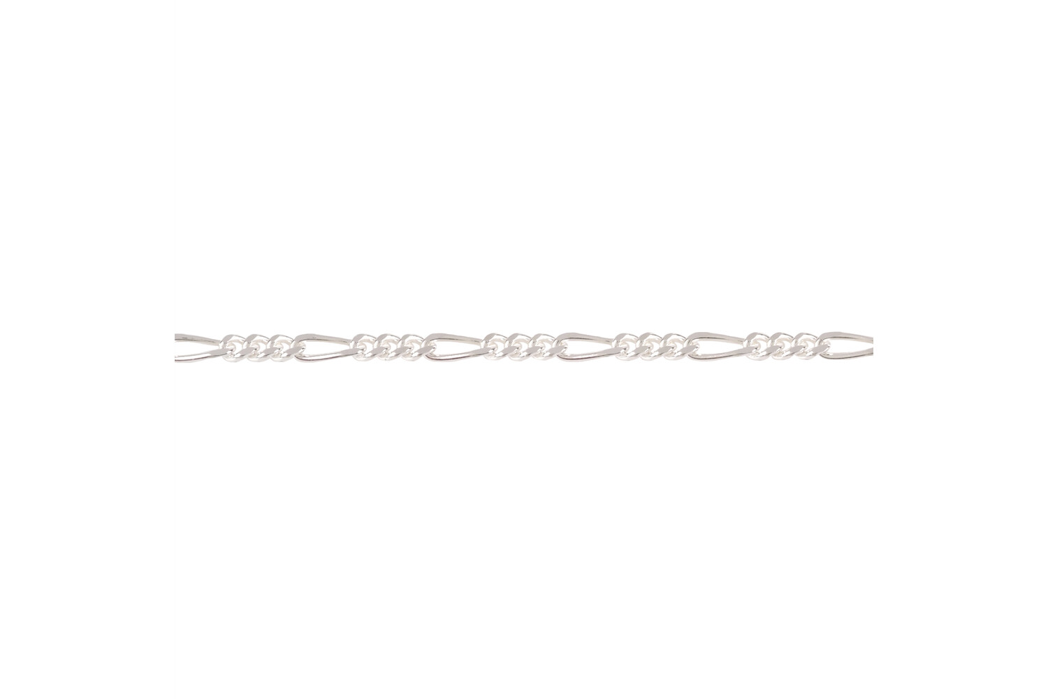Chaine figaro argent 2.1 mm