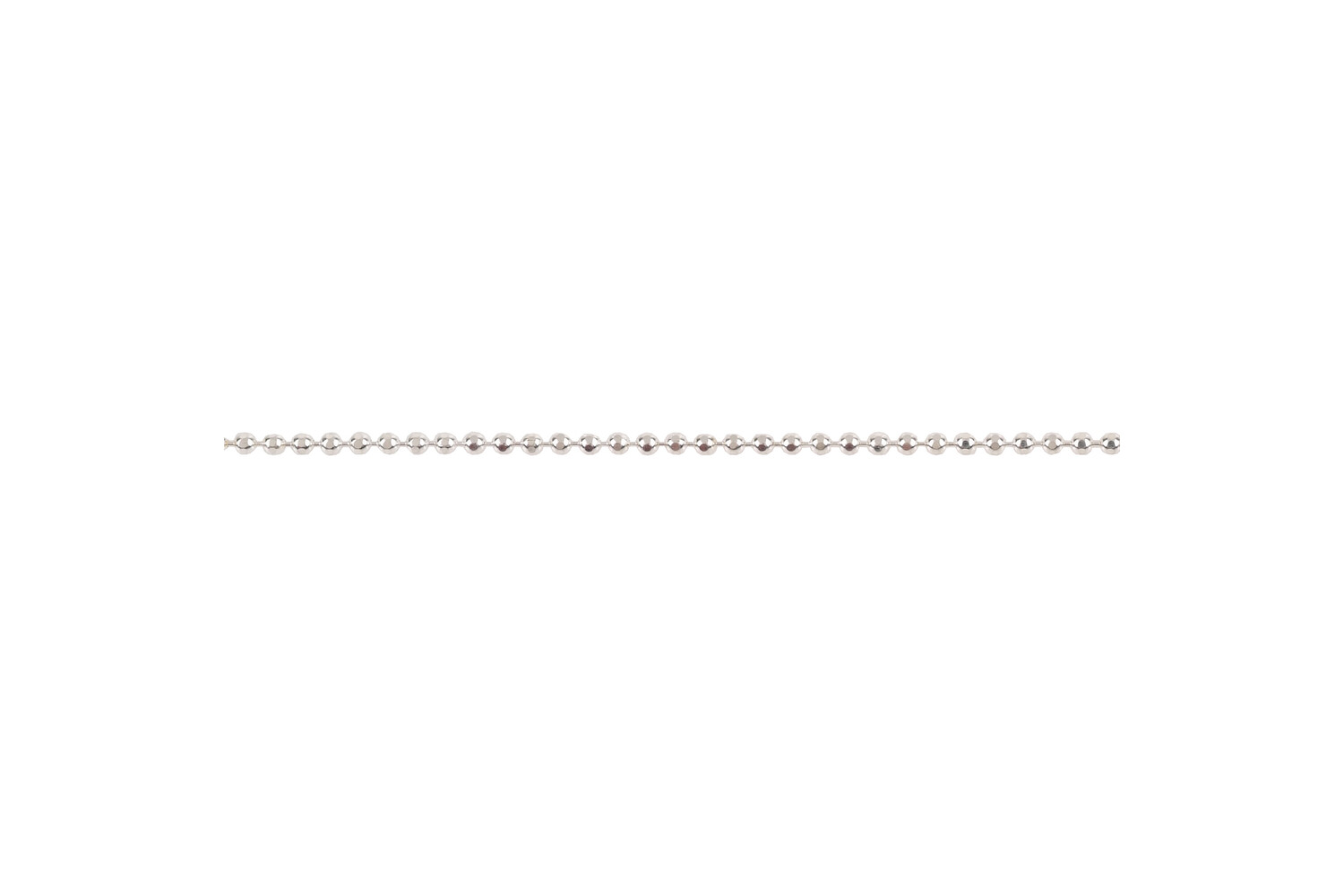 Collier perles taille facettes argent 1.2 mm