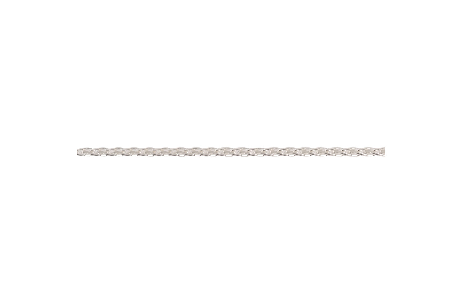 Chaine queue de renard maille facettes argent 1.6 mm