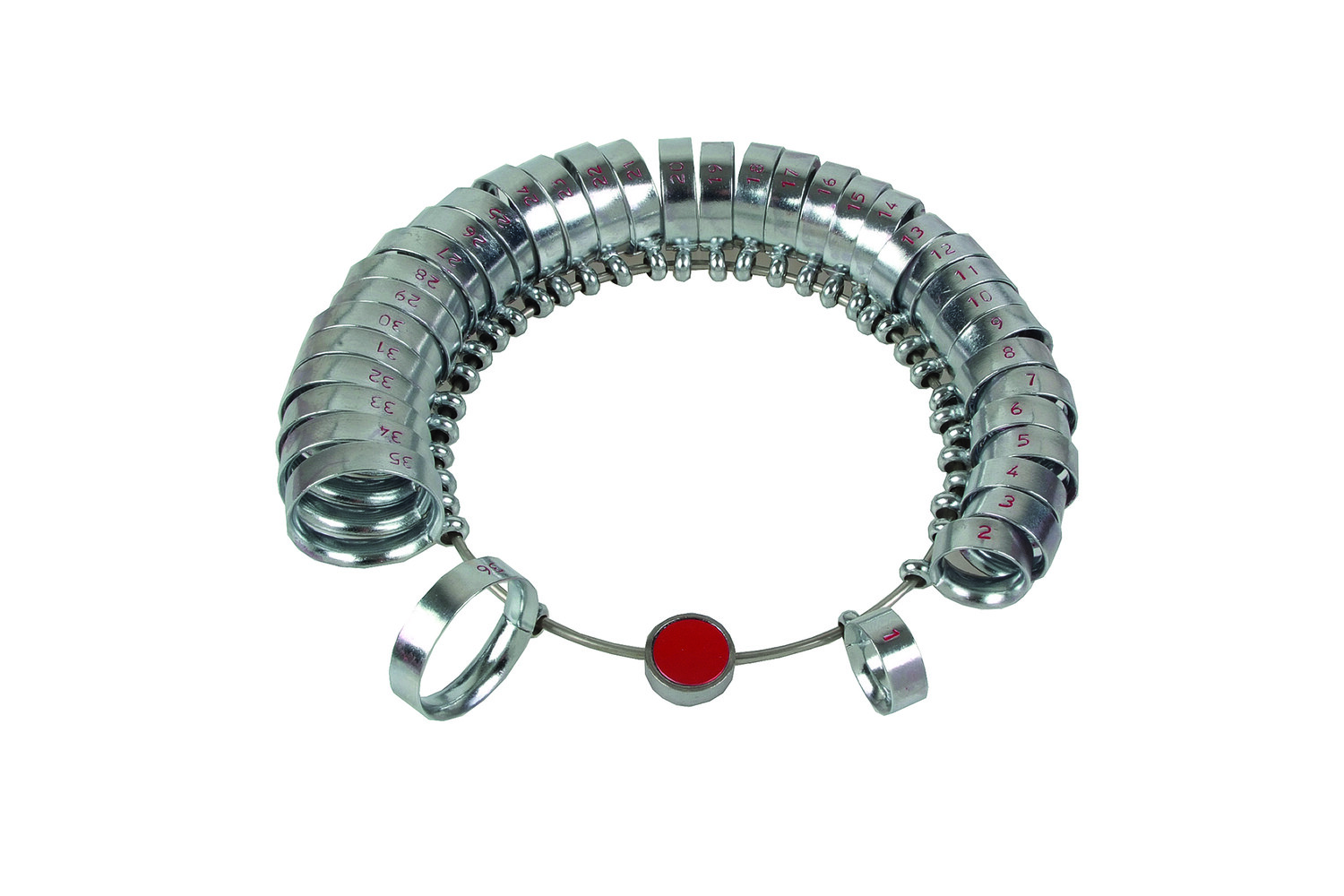 BAGUIER MÉTAL BOMBÉ 6,2 MM