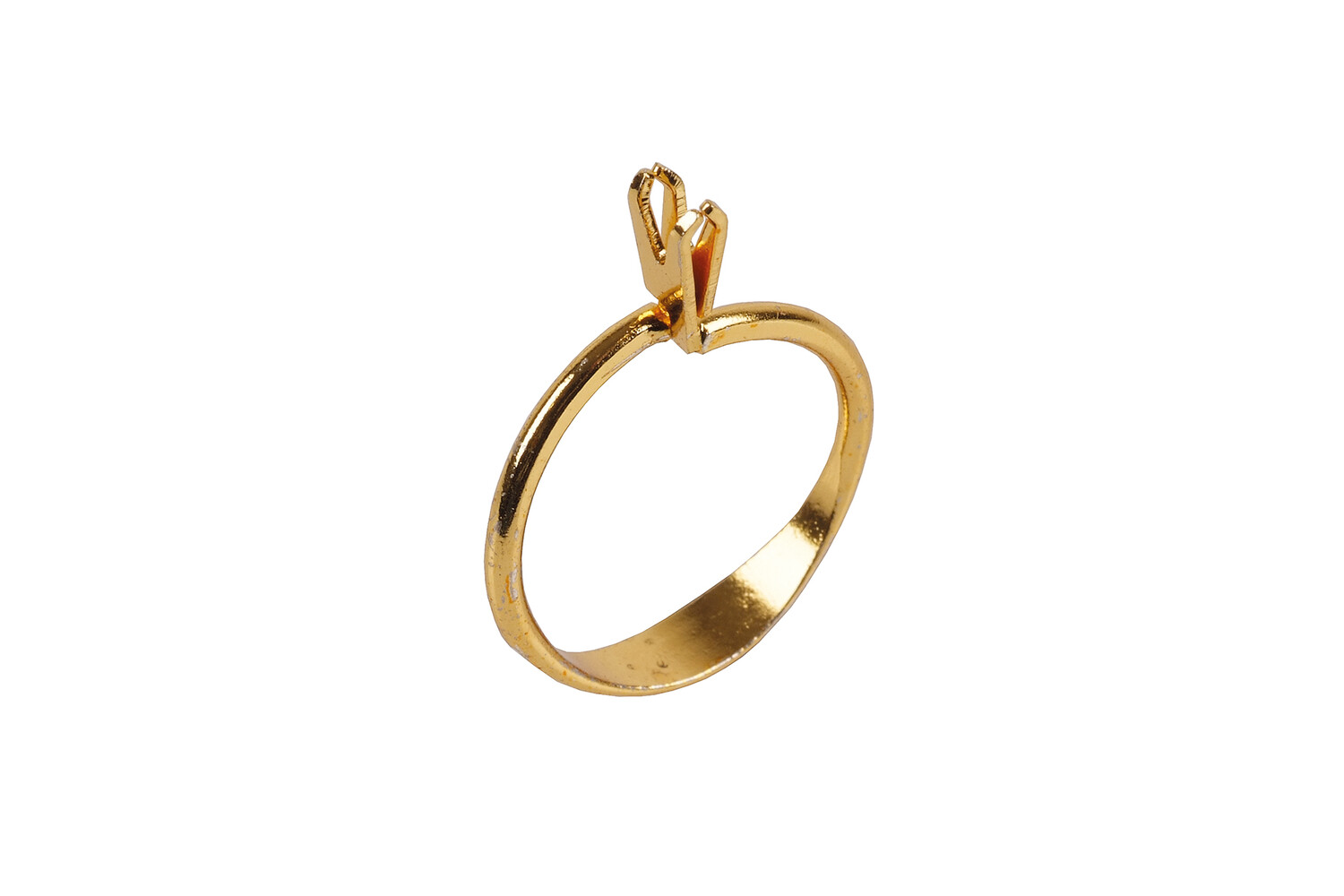 Modelring voor losse stenen verguld.