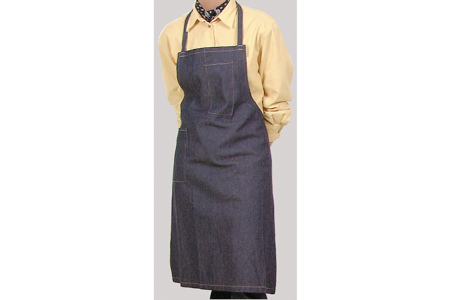 TABLIER EN COTON -BLEU