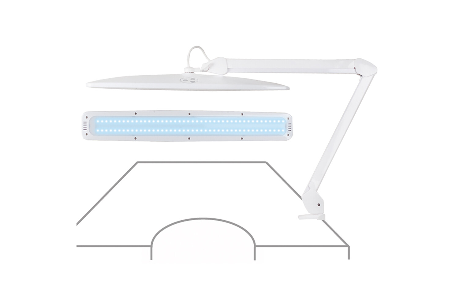 LAMPE DE TABLE RASTER LEDS 3X14 WATT