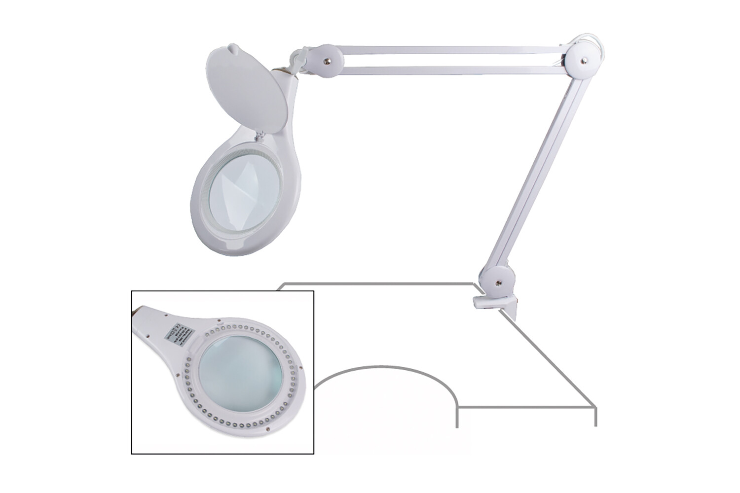 LOUPE ECLAIRANTE AVEC 48 LEDS