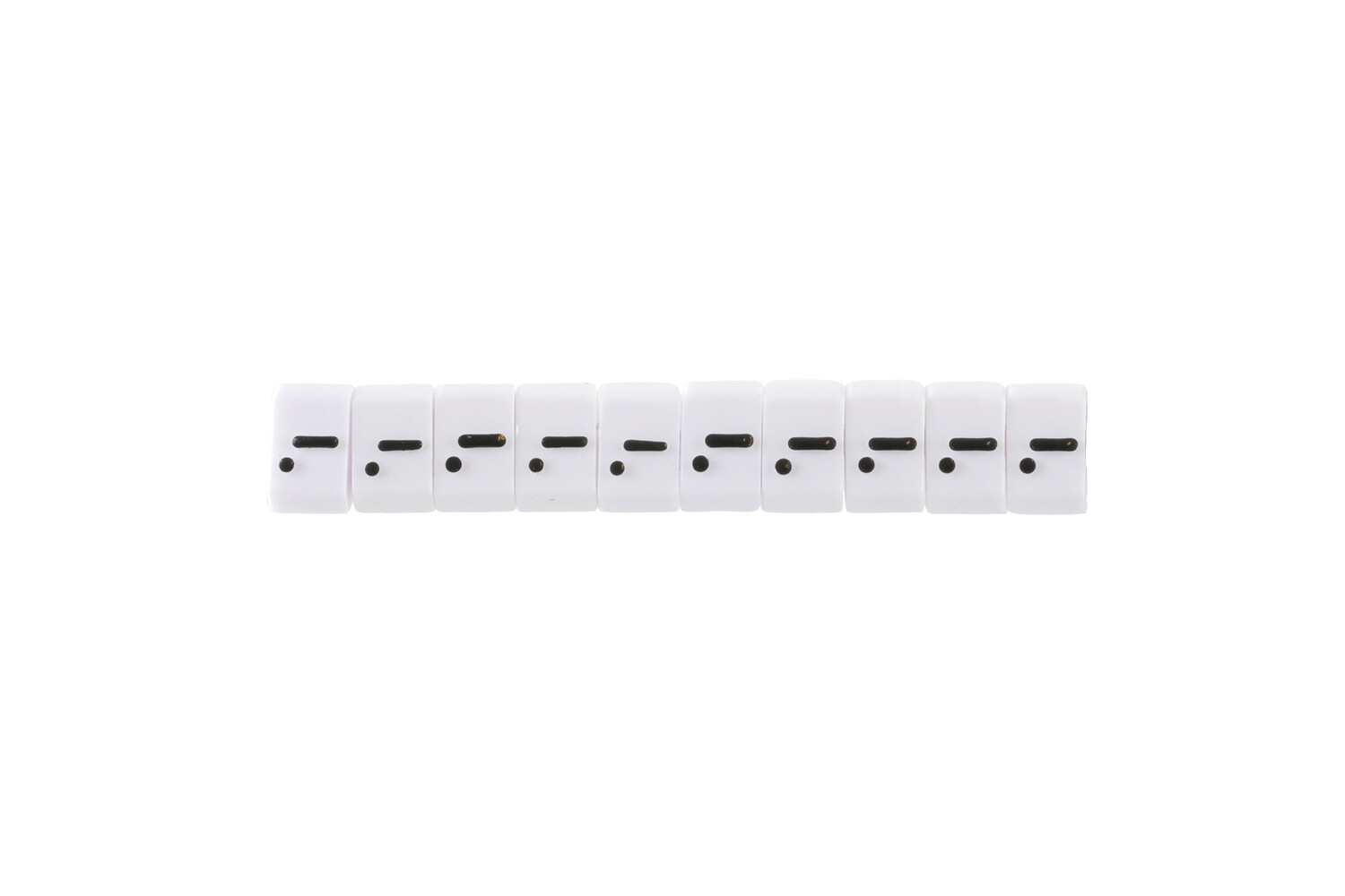 Los teken ".-" wit 3 mm - 10 stuks
