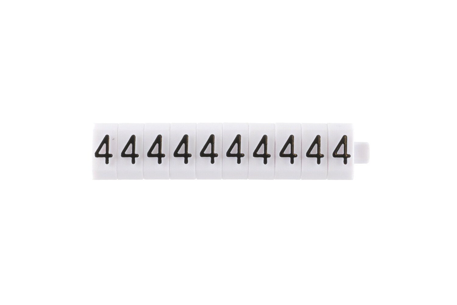 Los teken "4" wit 3 mm - 10 stuks