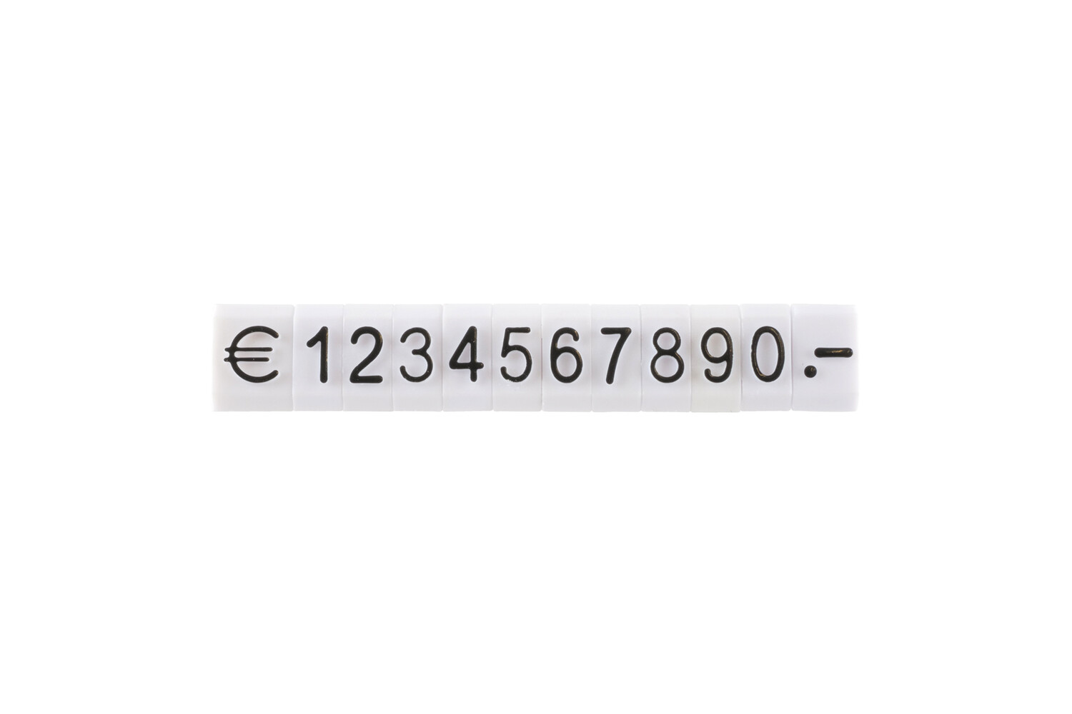 Los teken "5" wit 3 mm - 10 stuks