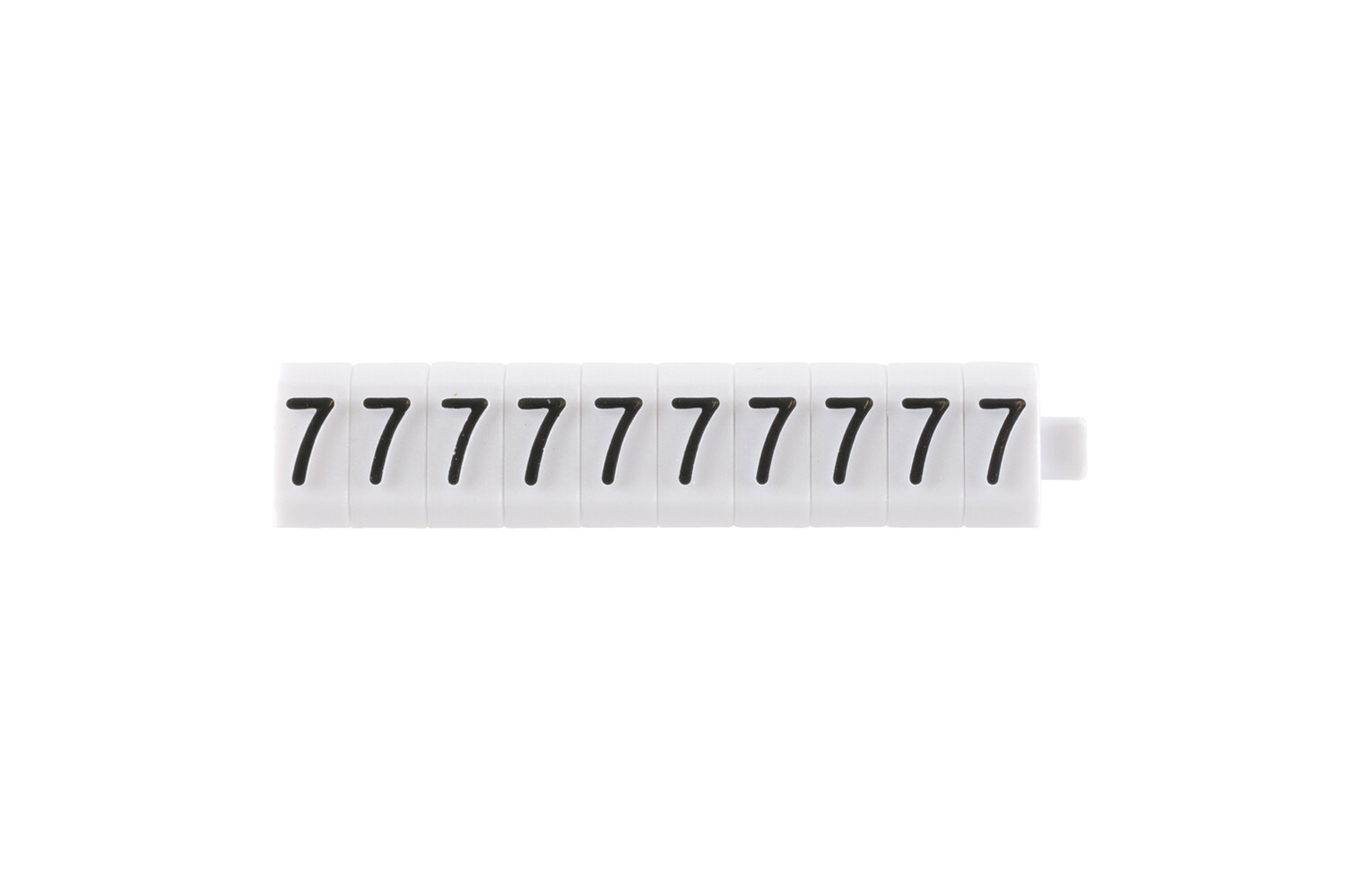 Los teken "7" wit 3 mm - 10 stuks