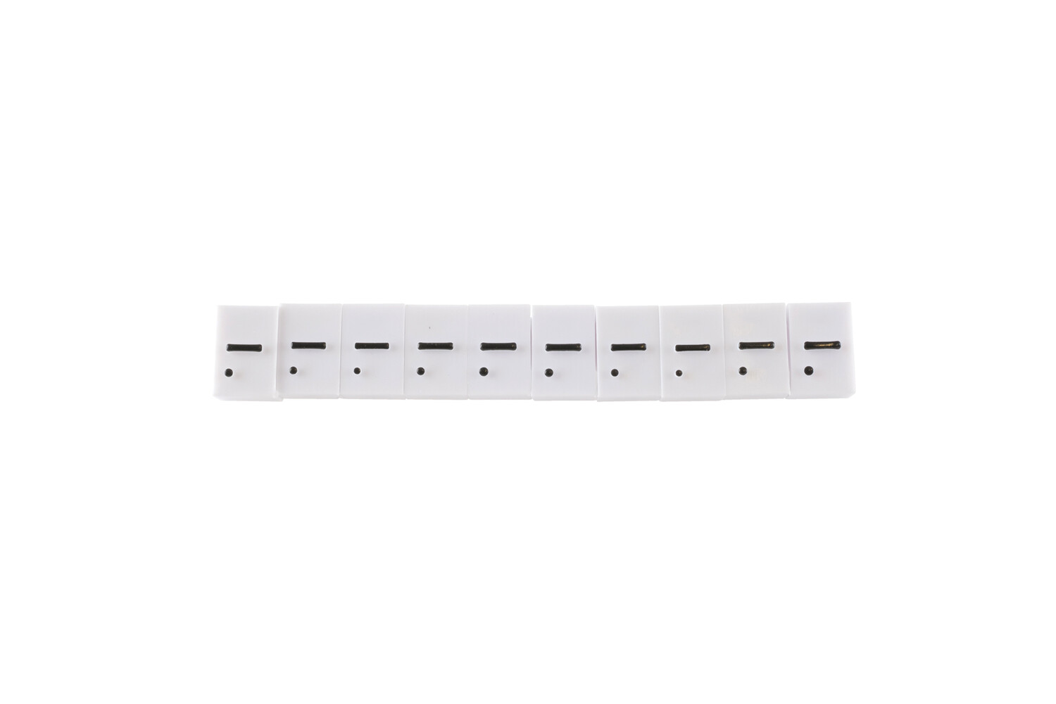 Los teken ".-" wit 5 mm - 10 stuks