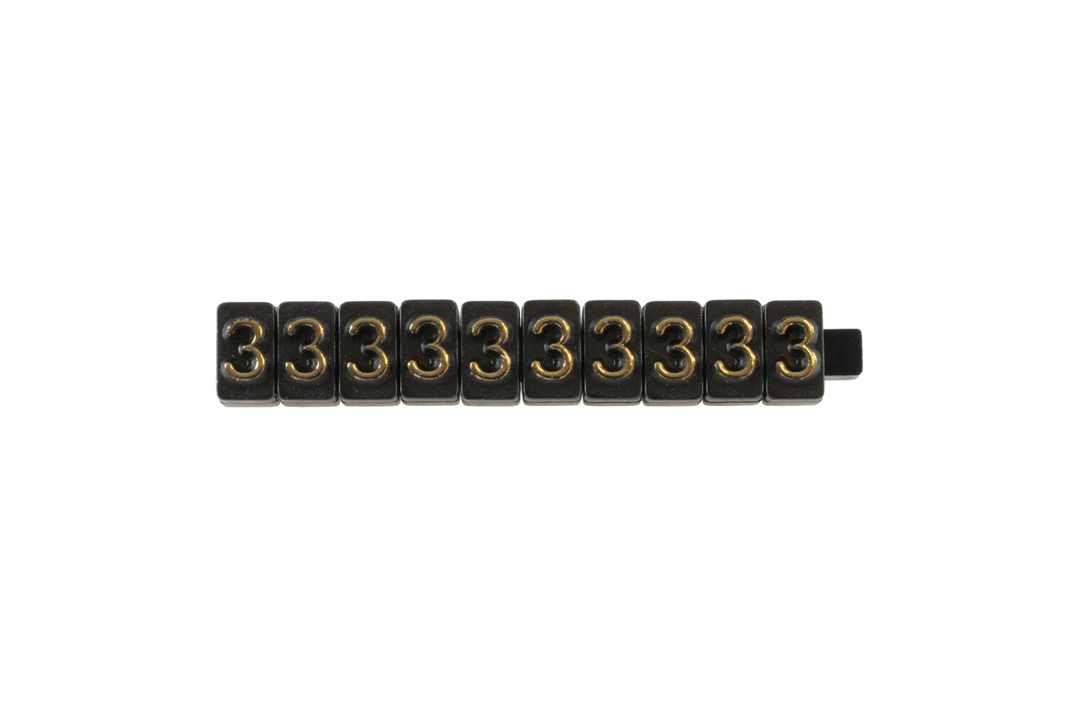 CHIFFRES  3  NOIRS -PAR 10