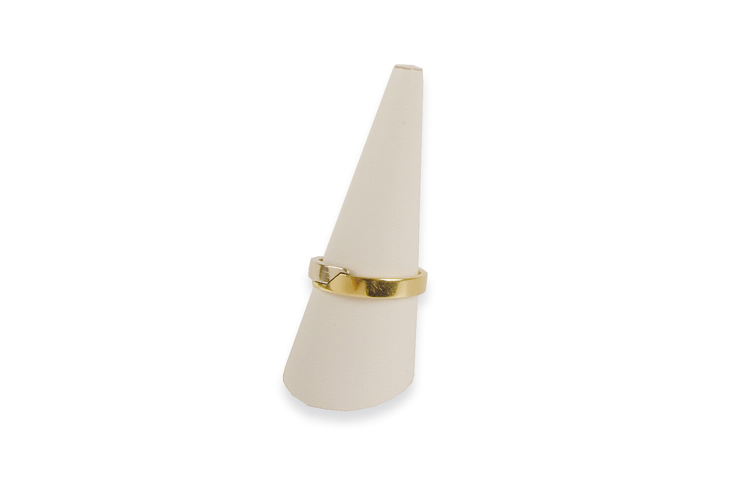 SUPPORT DE BAGUE -BLANC- SIMILI CUIR