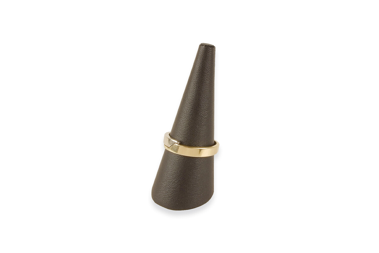 SUPPORT DE BAGUE -NOIR - SIMILI CUIR
