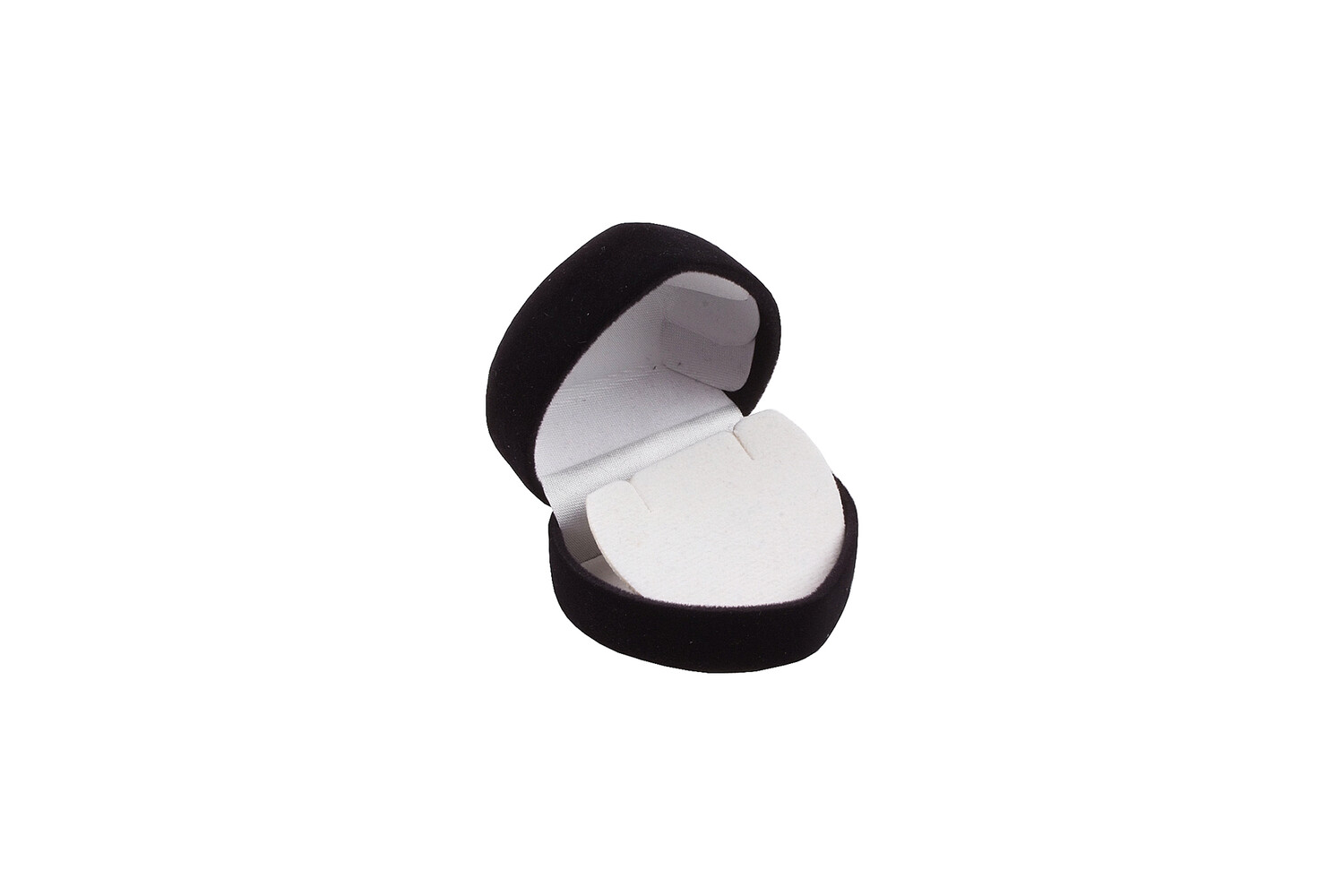 ÉCRIN COEUR POUR BOUCLES D'OREILLES-NOIR