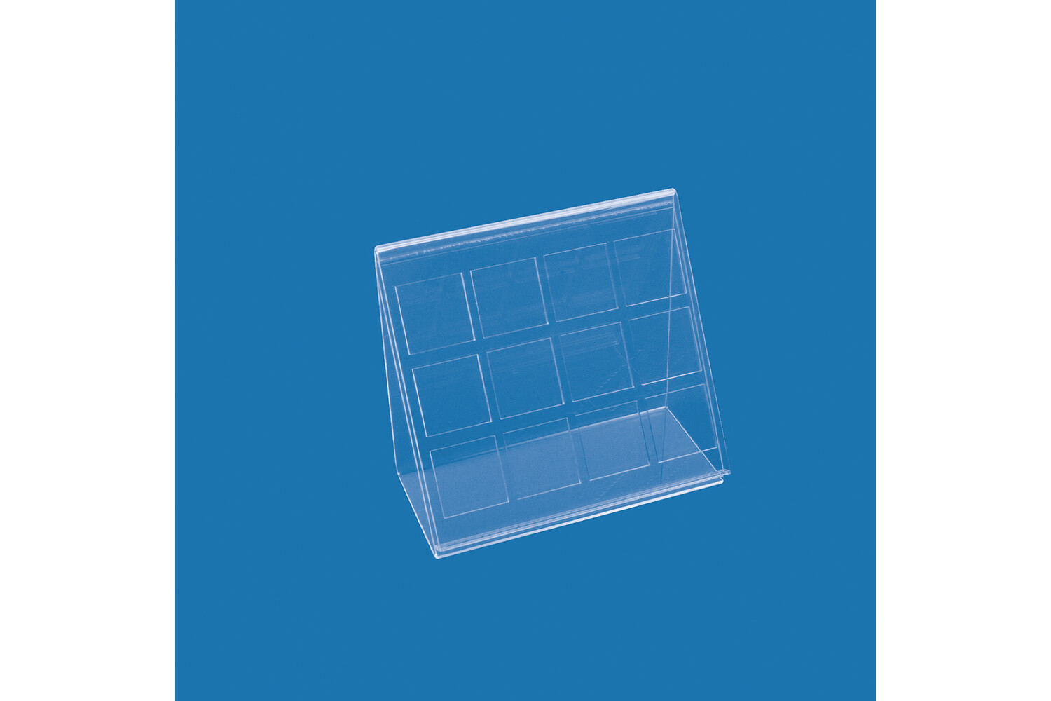 BOITE TRANSPARENTE À 12 COMPARTIMENTS POUR GEMMES